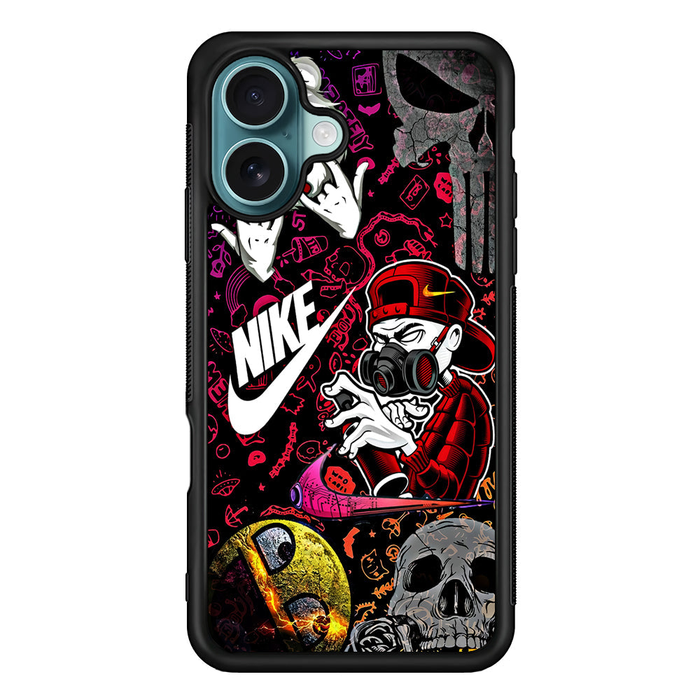 Nike Graffiti Sticker Art iPhone 16 Plus Case - Altracase