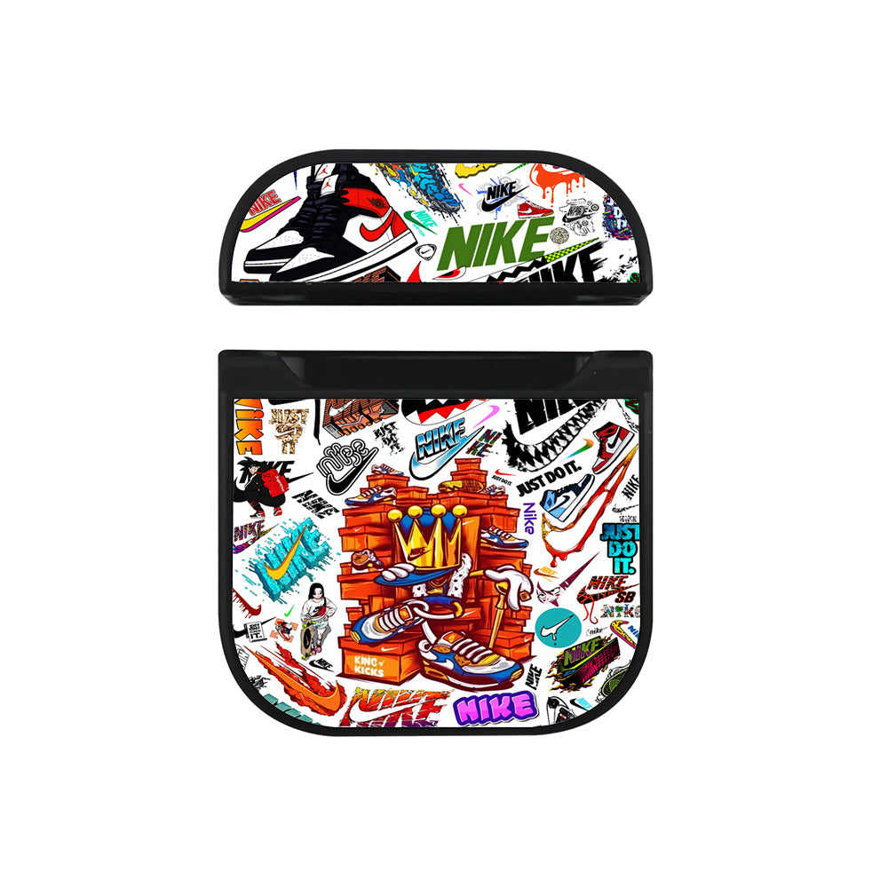 Nike King Logo Collection Apple AirPods Case-AirPod Case-Black-Altracase