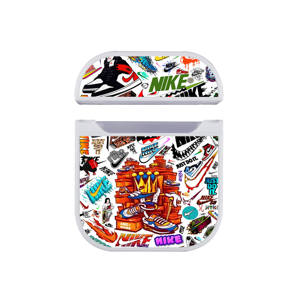 Nike King Logo Collection Apple AirPods Case-AirPod Case-White-Altracase