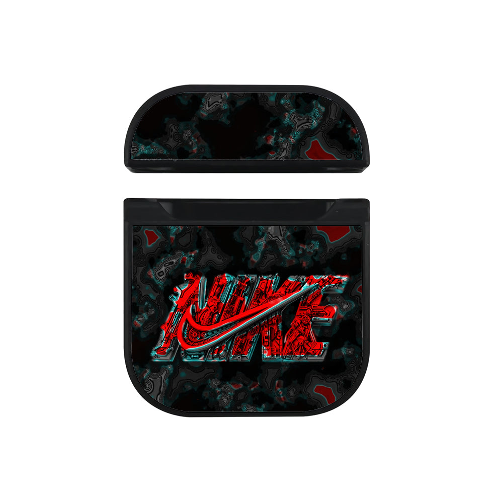 Nike Logo Abstract Art Apple AirPods Case-AirPod Case-Black-Altracase