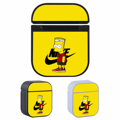 Nike Logo Bart Simpson Yellow Apple AirPods Case-AirPod Case-Altracase