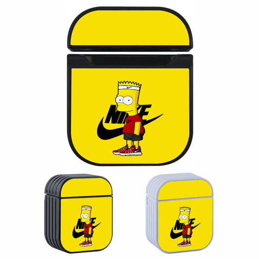 Nike Logo Bart Simpson Yellow Apple AirPods Case-AirPod Case-Altracase