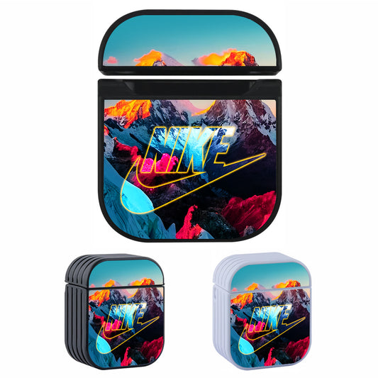 Nike Logo Beautiful Mountains Apple AirPods Case-AirPod Case-Altracase