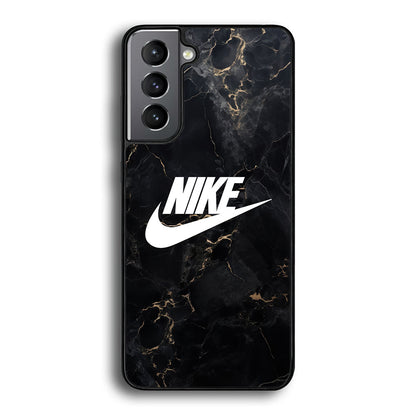 Nike Logo Black Stone Marble Samsung Galaxy S22 Case