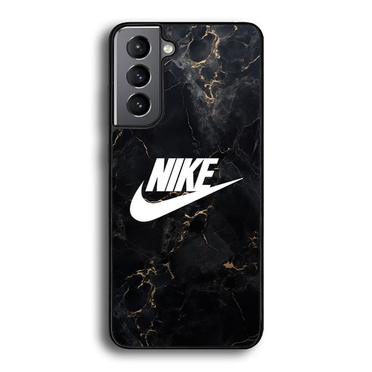 Nike Logo Black Stone Marble Samsung Galaxy S23 Case