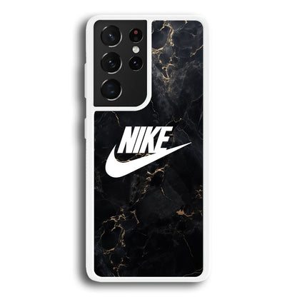 Nike Logo Black Stone Marble Samsung Galaxy S23 Ultra Case