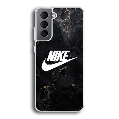 Nike Logo Black Stone Marble Samsung Galaxy S22 Case