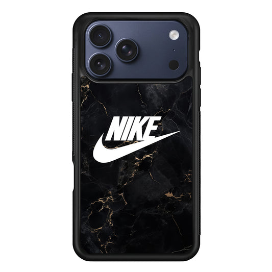Nike Logo Black Stone Marble iPhone 17 Pro Case - Altracase