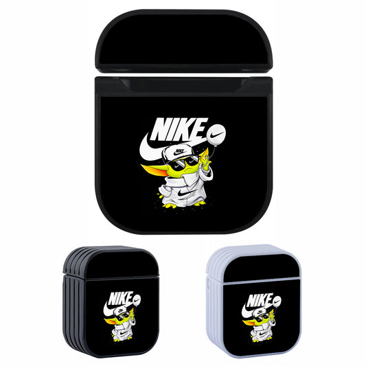 Nike Logo Chibi Yoda Apple AirPods Case-AirPod Case-Altracase
