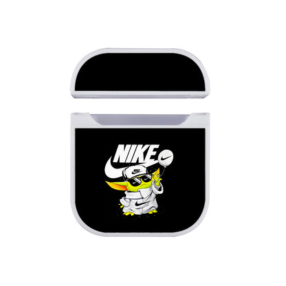 Nike Logo Chibi Yoda Apple AirPods Case-AirPod Case-White-Altracase