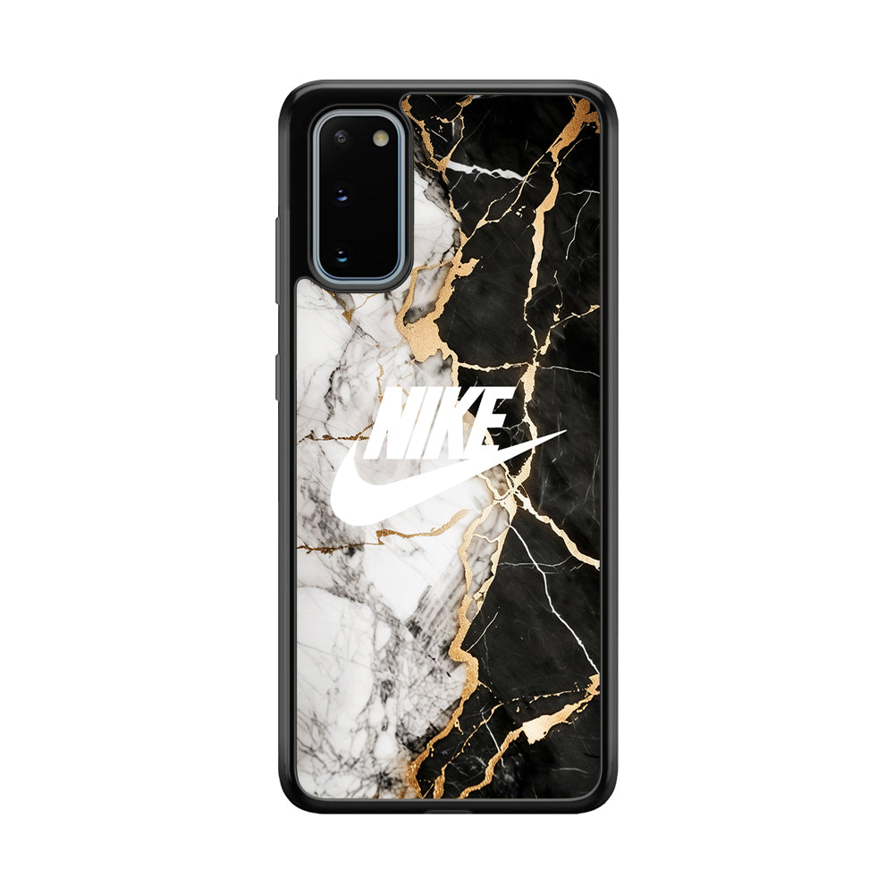 Nike Logo Mix Marble Samsung Galaxy S20 Case-Mobile Phone Case-Rubber Black (2D Case)-Altracase