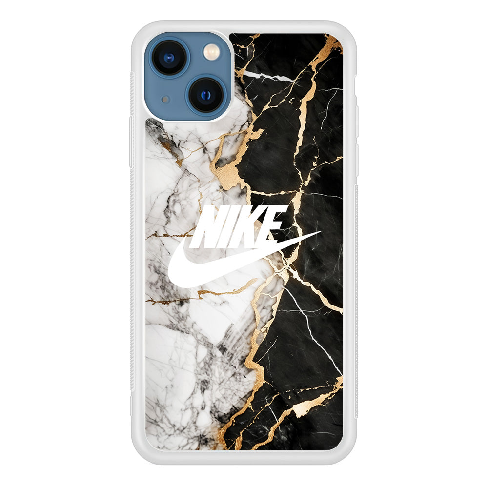 Nike Logo Mix Marble iPhone 15 Plus Case