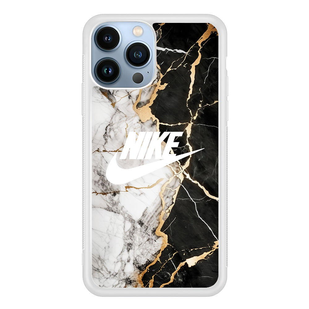 Nike Logo Mix Marble iPhone 15 Pro Case