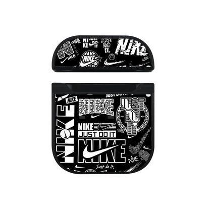 Nike Logo Monochrome Collection Apple AirPods Case-AirPod Case-Black-Altracase