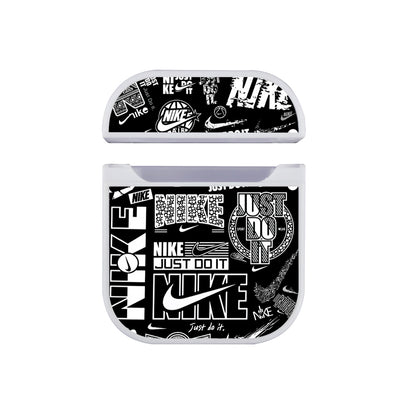 Nike Logo Monochrome Collection Apple AirPods Case-AirPod Case-White-Altracase