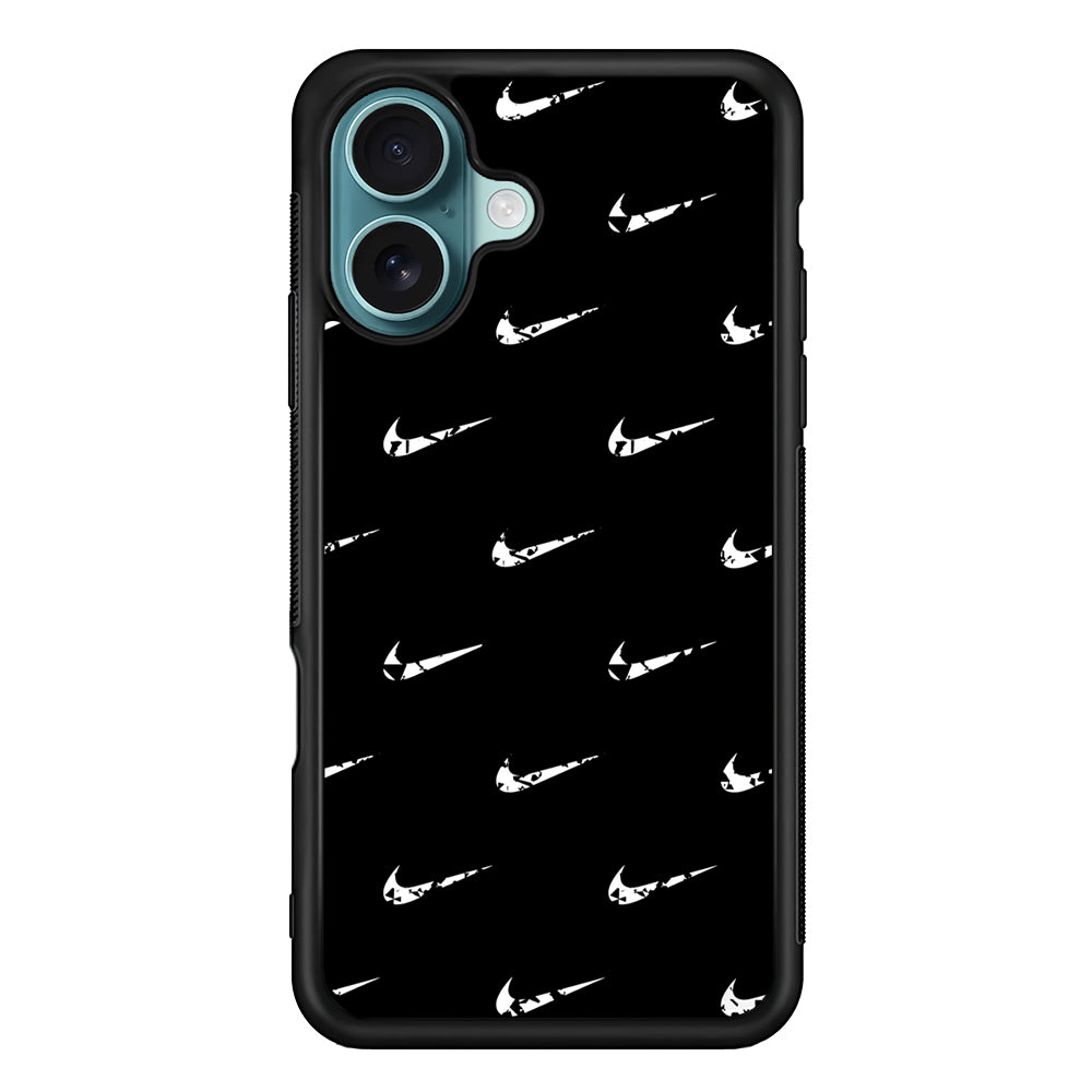 Nike Logo Pattern iPhone 16 Plus Case - Altracase