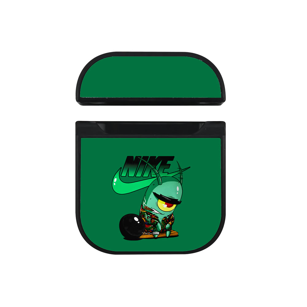 Nike Logo Plankton Gangster Apple AirPods Case-AirPod Case-Black-Altracase