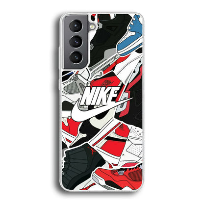 Nike Logo Shoes Pattern Samsung Galaxy S22 Case