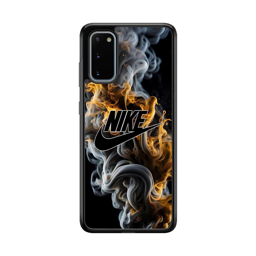 Nike Logo Smoke Mixed with Fire Samsung Galaxy S20 Case-Mobile Phone Case-Rubber Black (2D Case)-Altracase