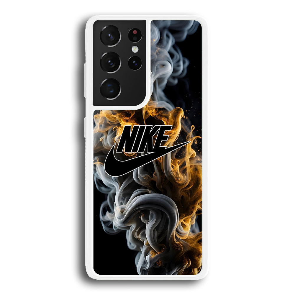 Nike Logo Smoke Mixed with Fire Samsung Galaxy S24 Ultra Case