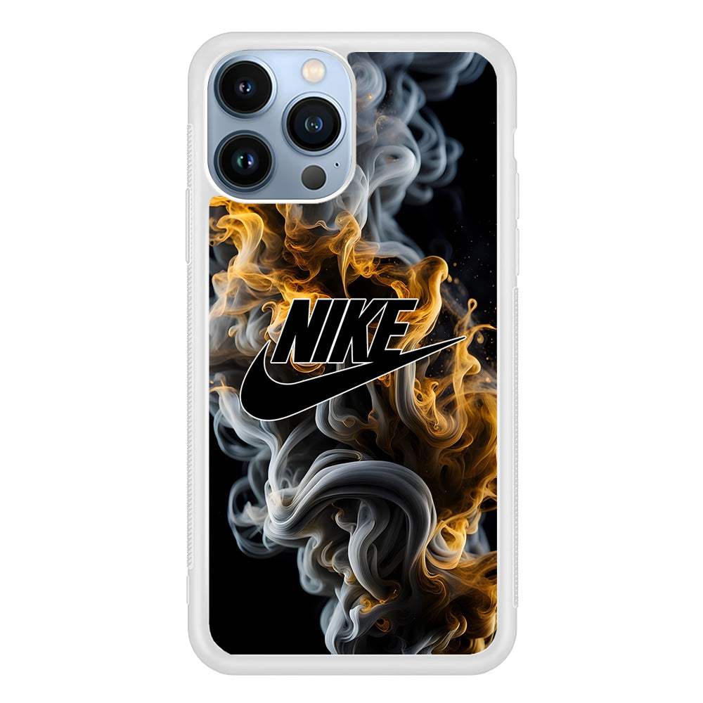 Nike Logo Smoke Mixed with Fire iPhone 15 Pro Max Case