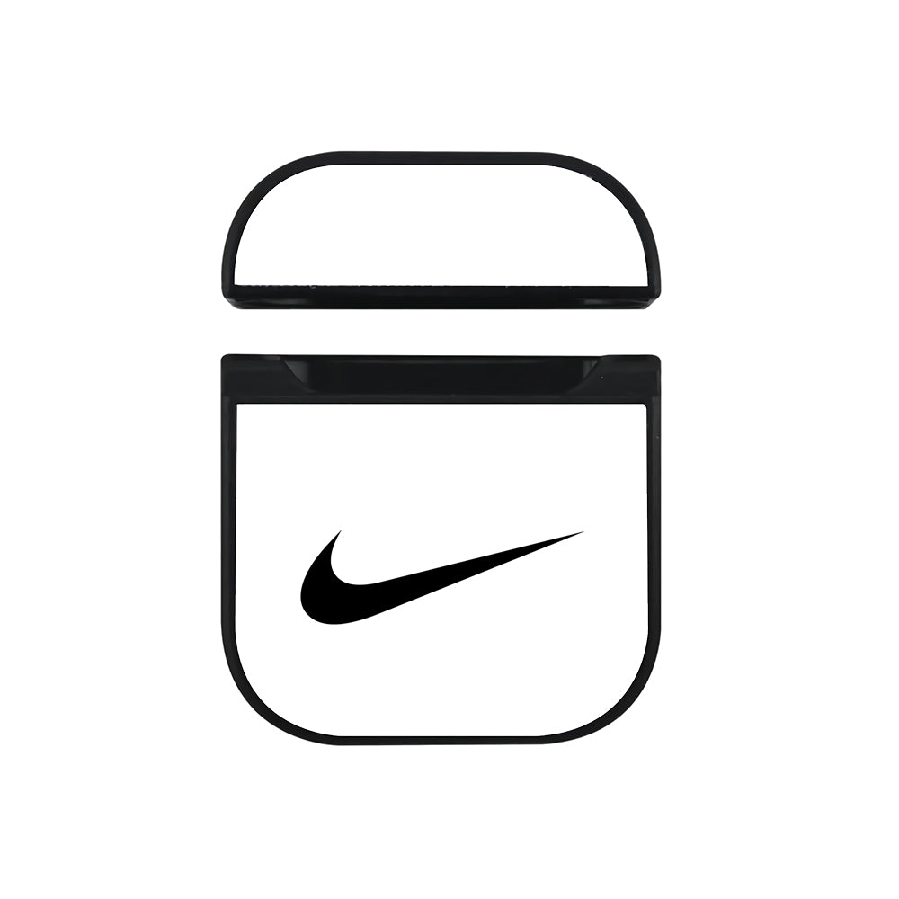 Nike Logo White Classic Apple AirPods Case-AirPod Case-Black-Altracase