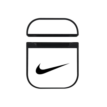 Nike Logo White Classic Apple AirPods Case-AirPod Case-Black-Altracase