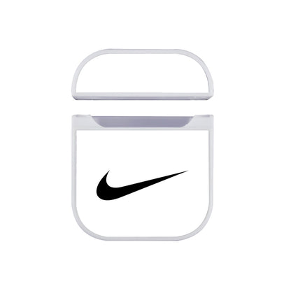 Nike Logo White Classic Apple AirPods Case-AirPod Case-White-Altracase