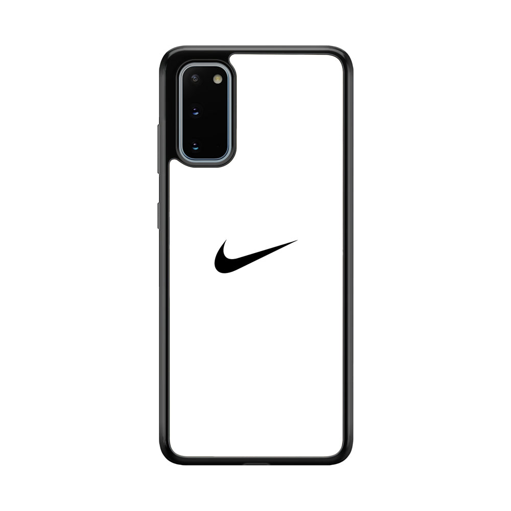 Nike Logo White Simple Samsung Galaxy S20 Case-Mobile Phone Case-Rubber Black (2D Case)-Altracase
