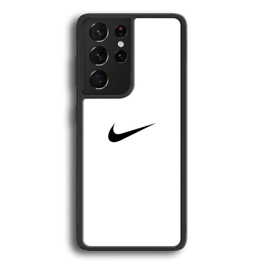 Nike Logo White Simple Samsung Galaxy S22 Ultra Case