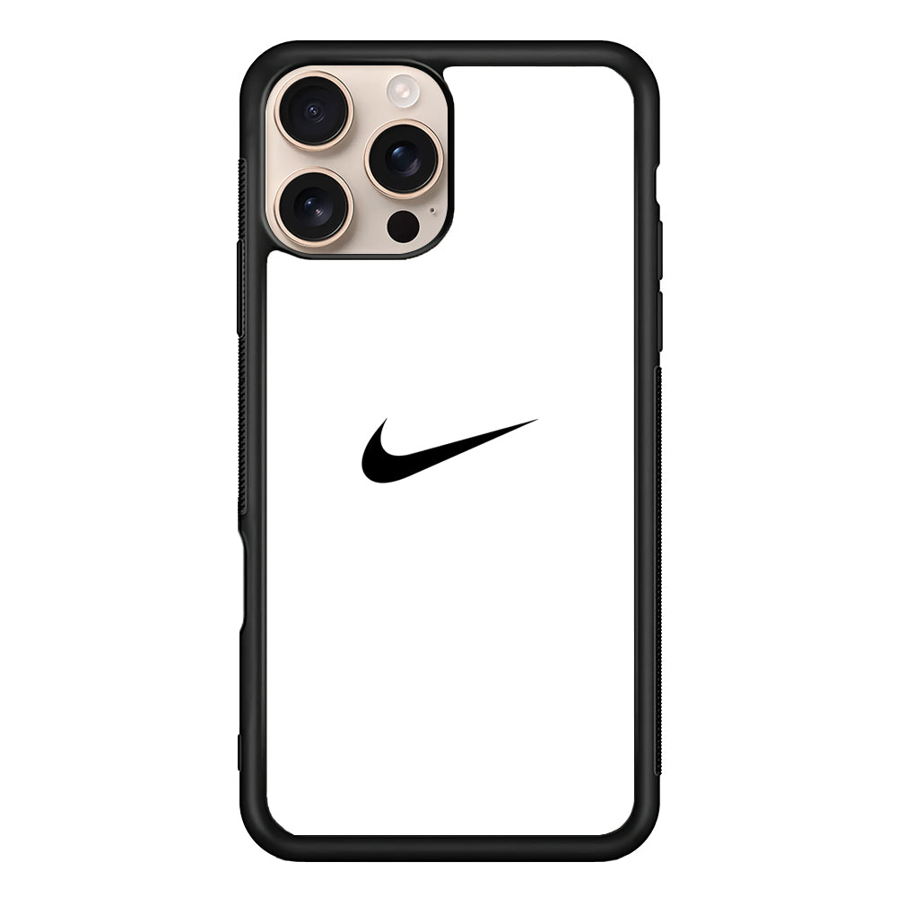 Nike Logo White Simple iPhone 16 Pro Max Case - Altracase