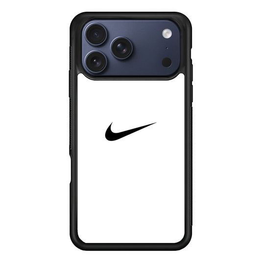 Nike Logo White Simple iPhone 17 Pro Case - Altracase