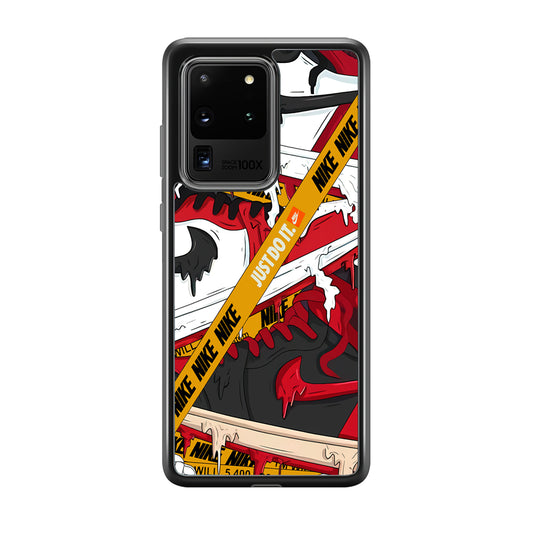 Nike Melt and Drip Samsung Galaxy S20 Ultra Case-Mobile Phone Case-Rubber Black (2D Case)-Altracase