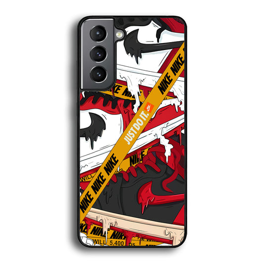 Nike Melt and Drip Samsung Galaxy A16 Case-Mobile Phone Case-Rubber Black (2D Case)-Altracase