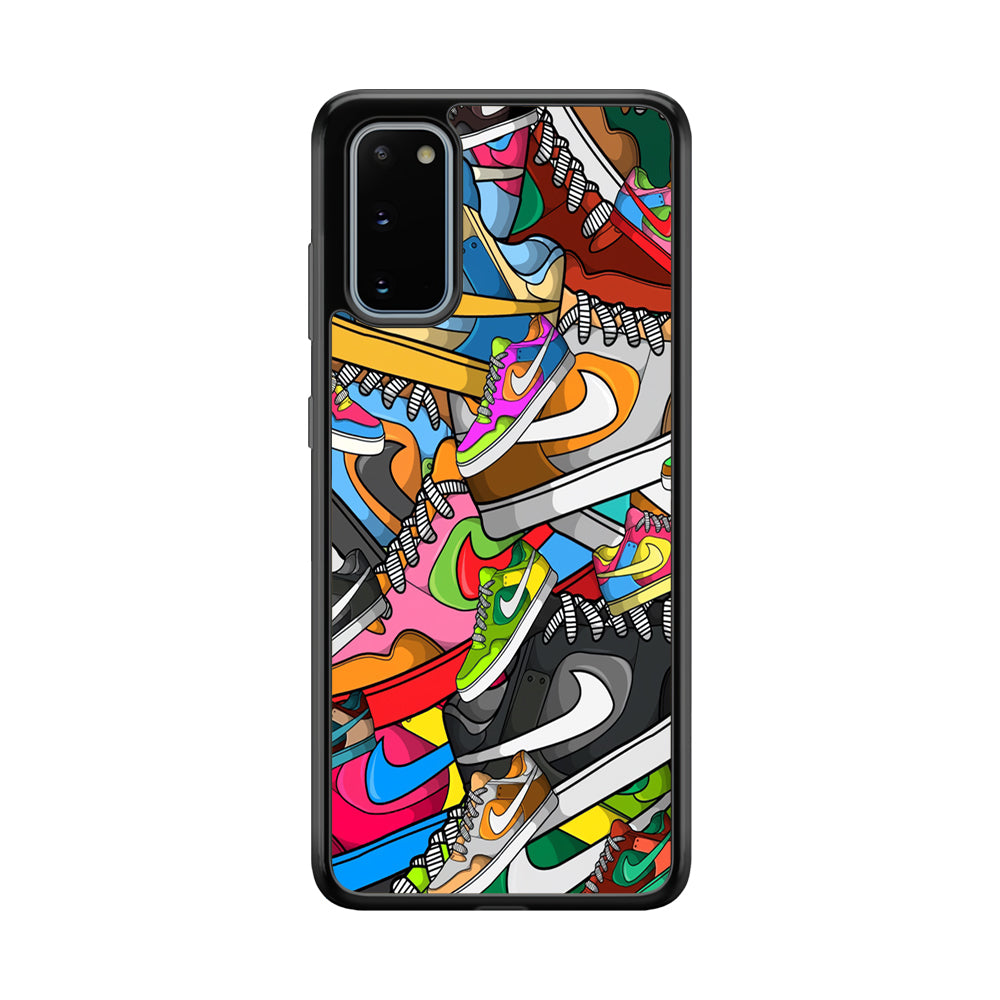 Nike Mix Shoes Samsung Galaxy S20 Case-Mobile Phone Case-Rubber Black (2D Case)-Altracase