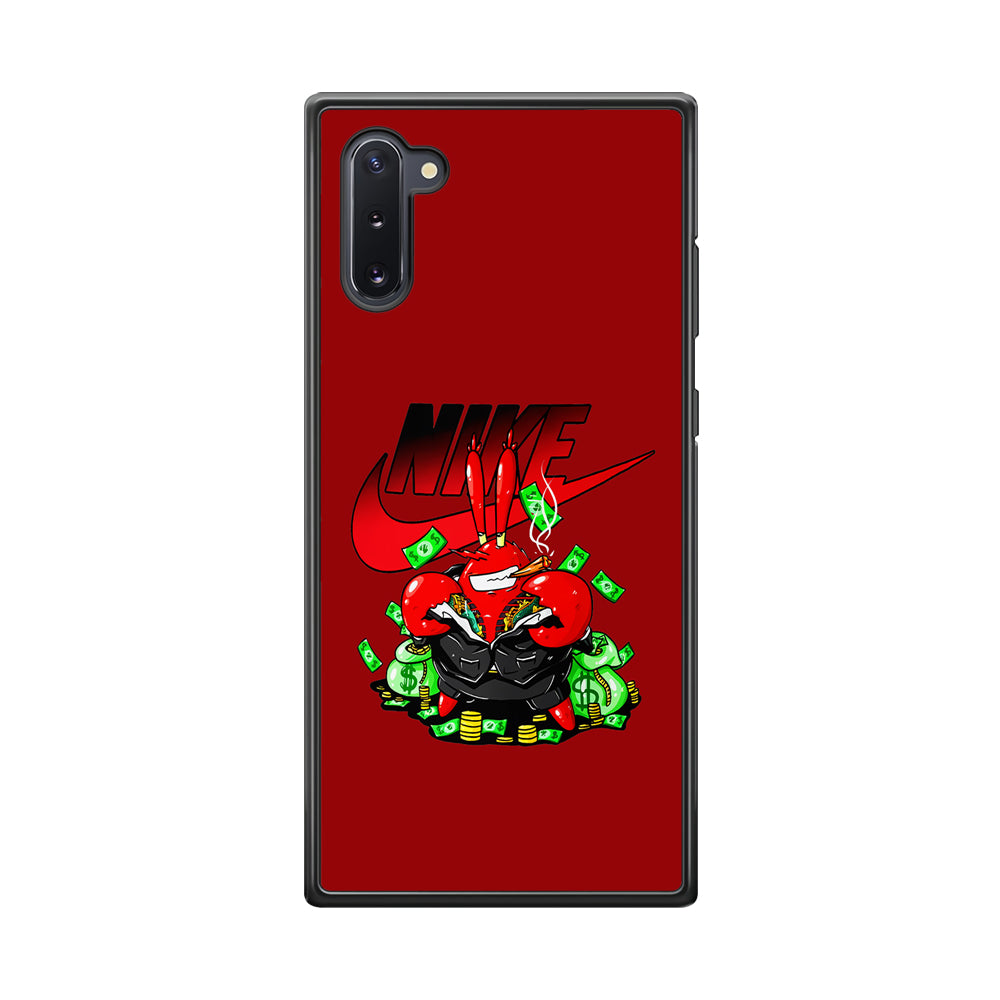 Nike Mr. Krabs Gangster Samsung Galaxy Note 10 Case