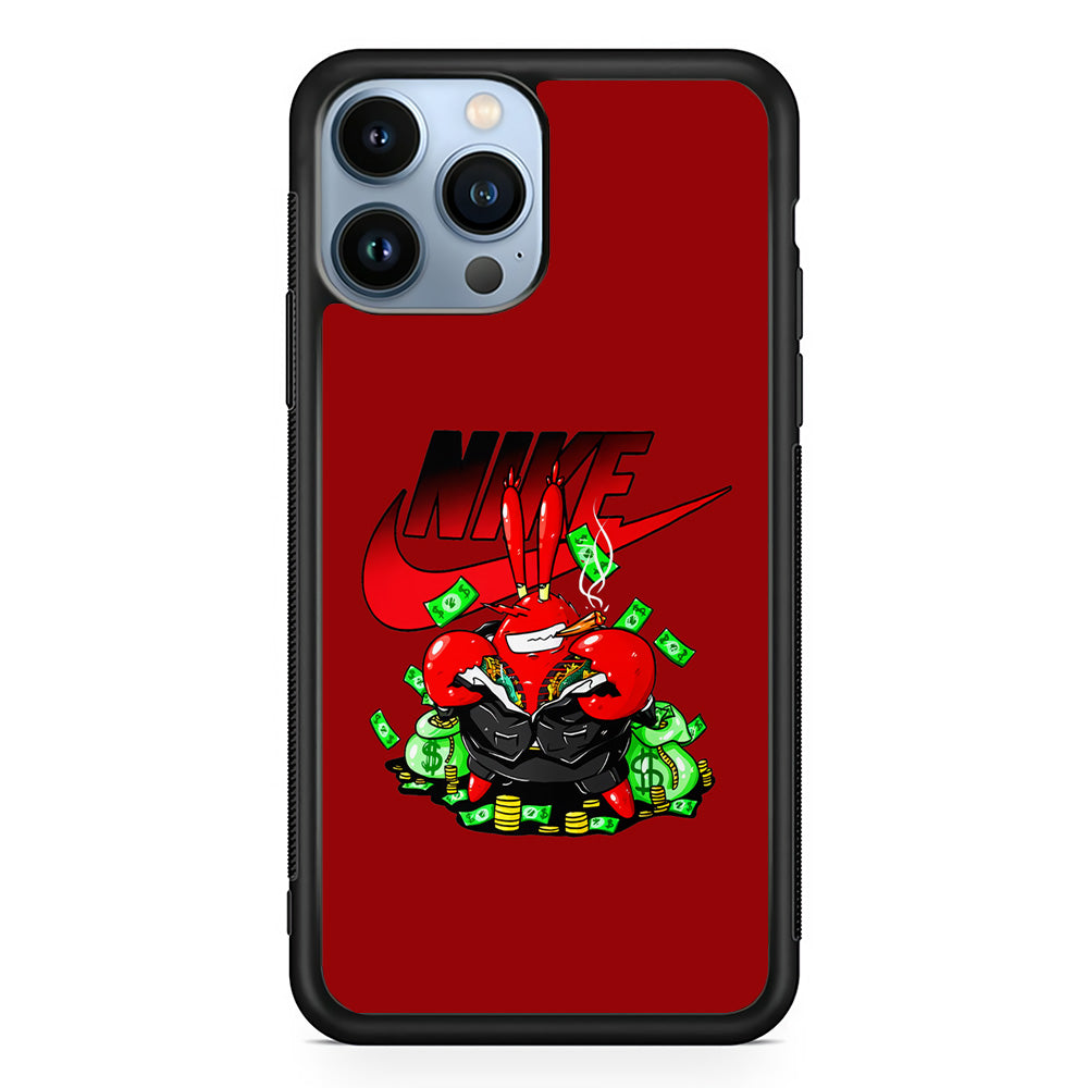 Nike Mr. Krabs Gangster iPhone 13 Pro Case