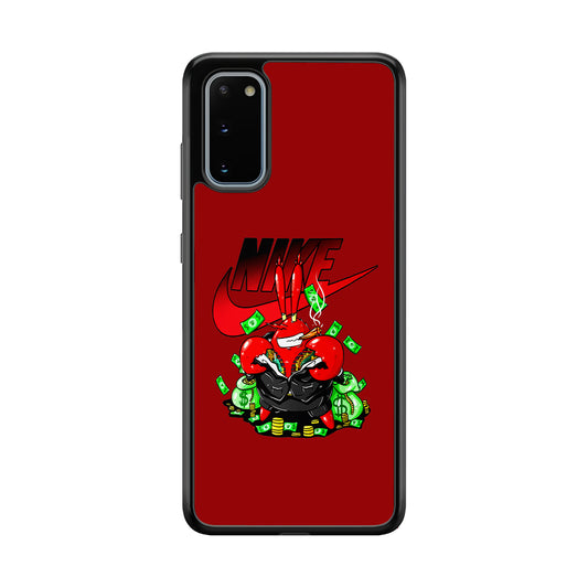 Nike Mr. Krabs Gangster Samsung Galaxy S20 Case-Mobile Phone Case-Rubber Black (2D Case)-Altracase