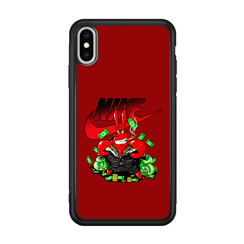 Nike Mr. Krabs Gangster iPhone Xs Case