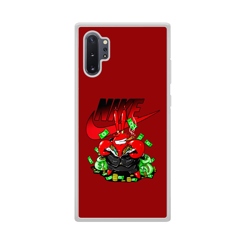 Nike Mr. Krabs Gangster Samsung Galaxy Note 10 Plus Case