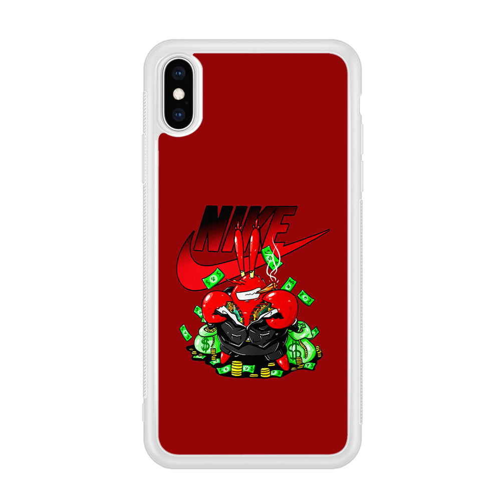 Nike Mr. Krabs Gangster iPhone Xs Case