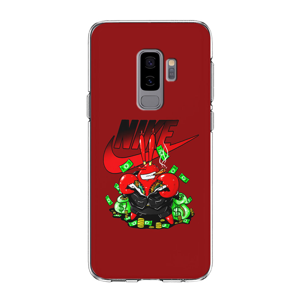 Nike Mr. Krabs Gangster Samsung Galaxy S9 Plus Case