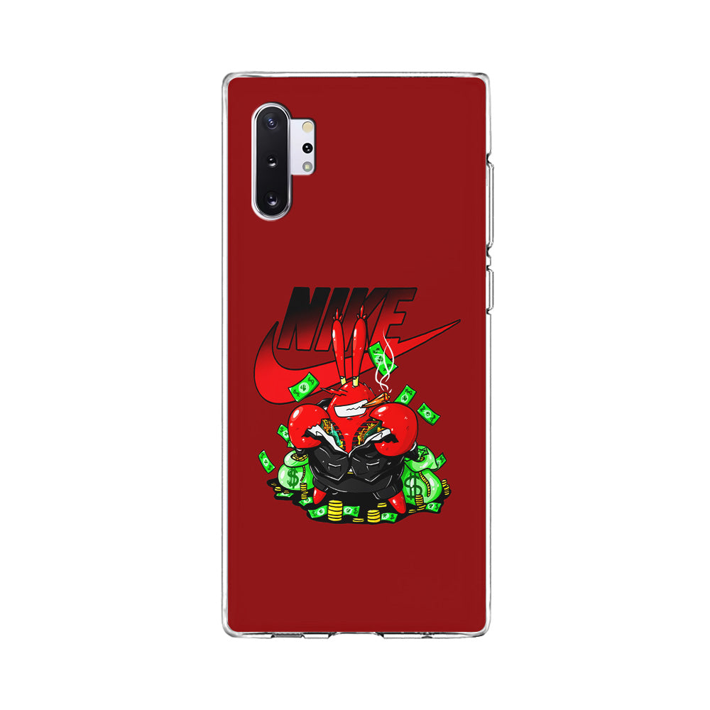 Nike Mr. Krabs Gangster Samsung Galaxy Note 10 Plus Case