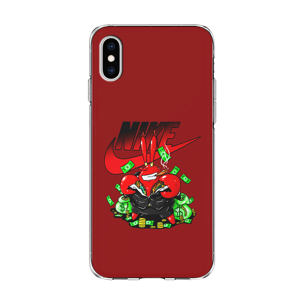 Nike Mr. Krabs Gangster iPhone Xs Case