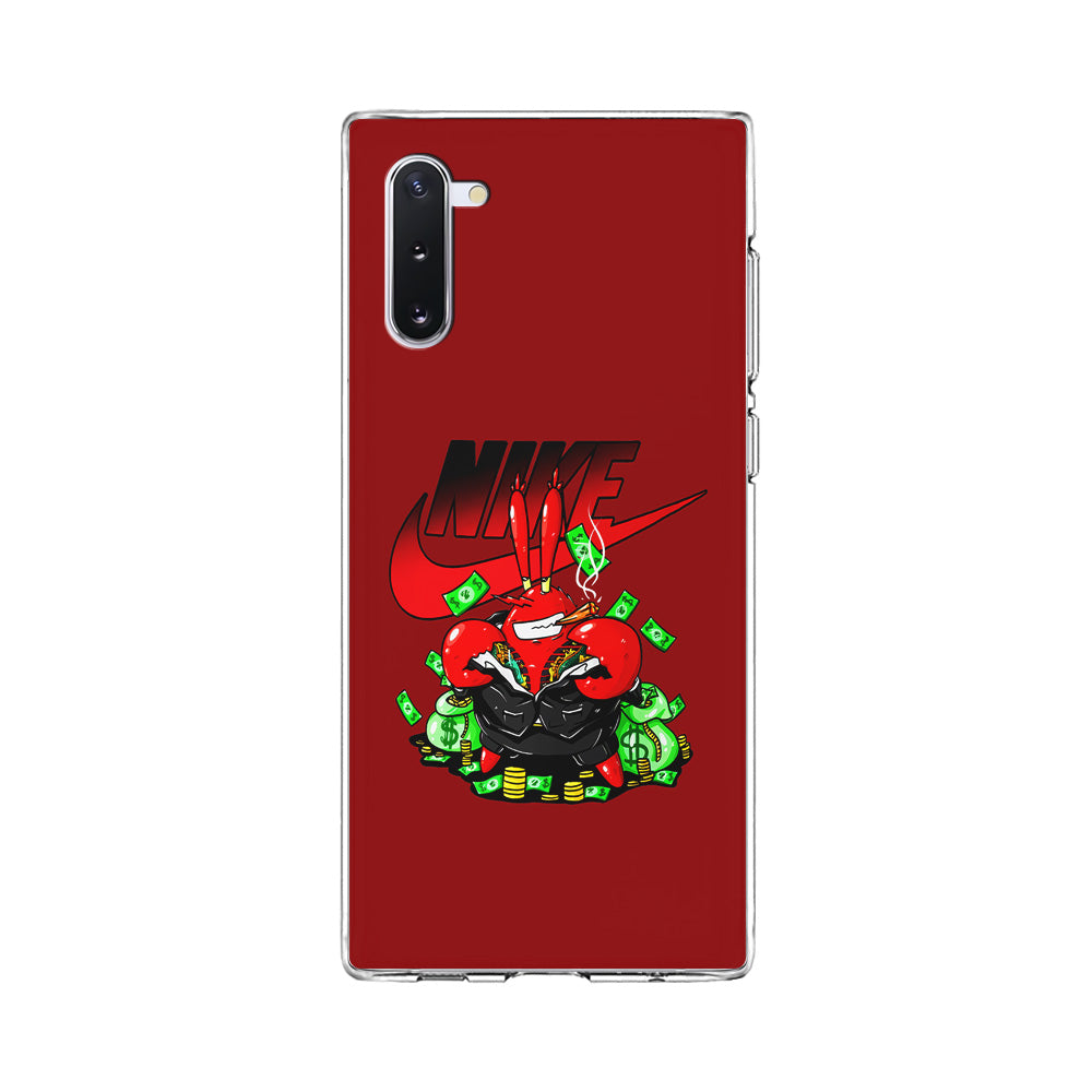 Nike Mr. Krabs Gangster Samsung Galaxy Note 10 Case