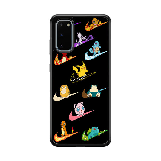 Nike Pokemon Collection Samsung Galaxy S20 Case-Mobile Phone Case-Rubber Black (2D Case)-Altracase