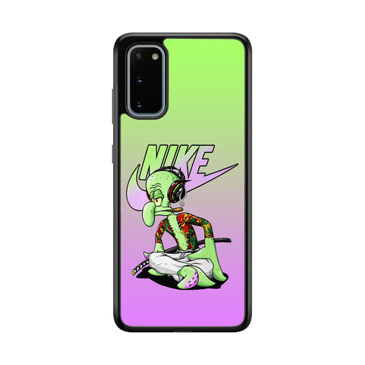 Nike Squidward Gangster Samsung Galaxy S20 Case-Mobile Phone Case-Rubber Black (2D Case)-Altracase