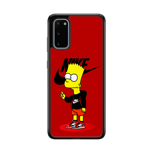 Nike Style Bart Simpson Samsung Galaxy S20 Case-Mobile Phone Case-Rubber Black (2D Case)-Altracase