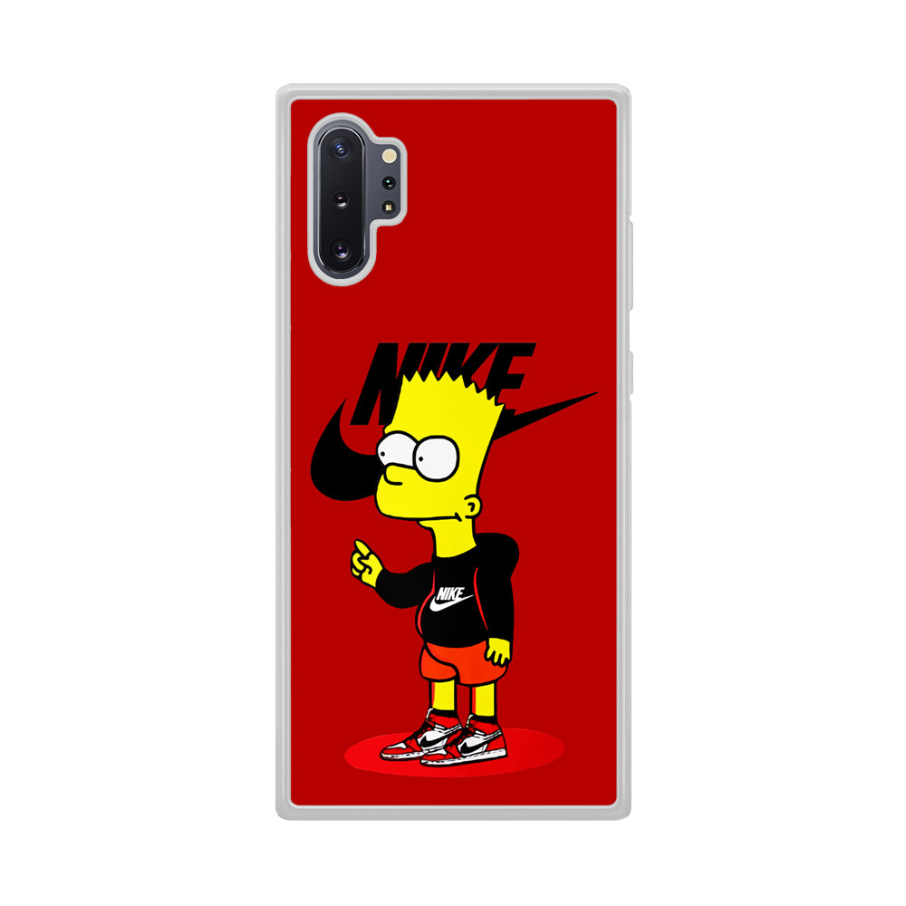 Nike Style Bart Simpson Samsung Galaxy Note 10 Plus Case