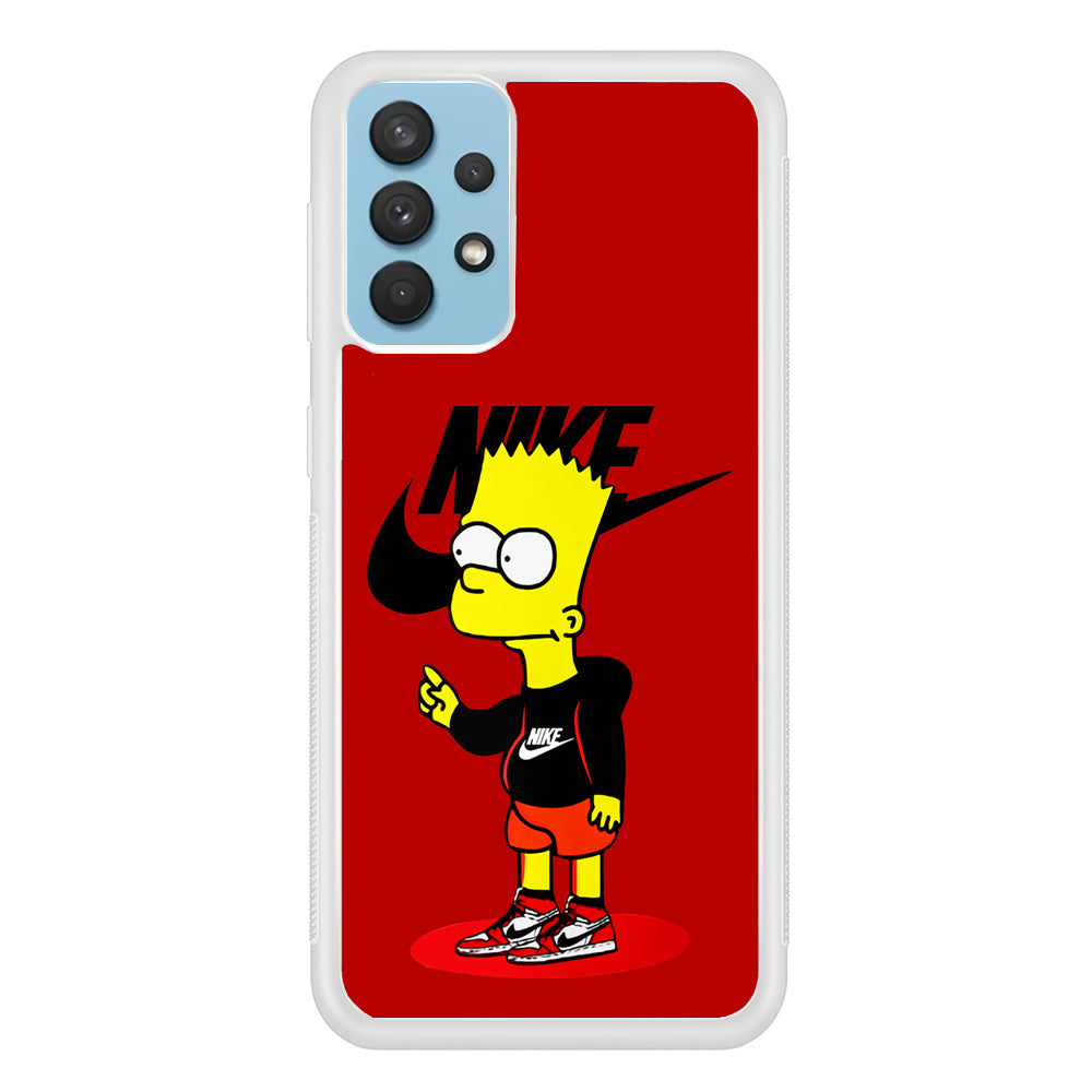 Nike Style Bart Simpson Samsung Galaxy A32 Case